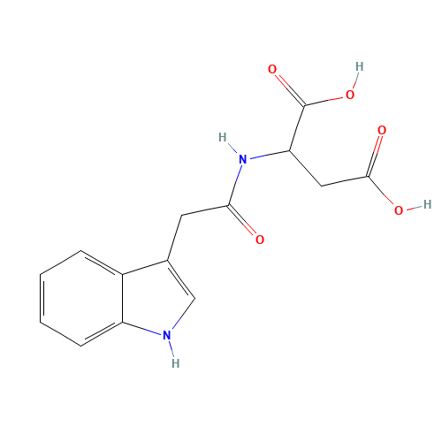 INDOLE-3-ACETYL-DL-ASPARTIC ACID (CAS: 32449-99-3) - Chemical Structure and Molecular Formula 