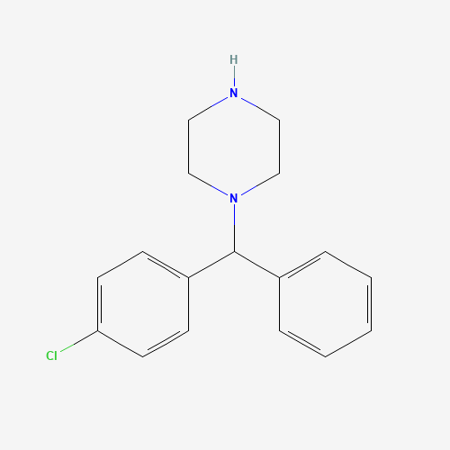 1-(4-Chlorobenzhydryl)piperazine (CAS: 303-26-4) - Chemical Structure and Molecular Formula 