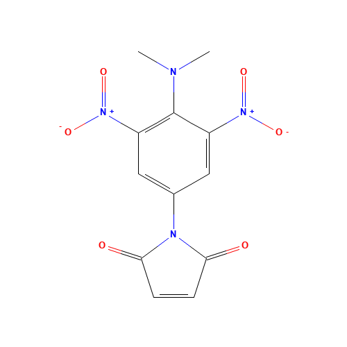 N-(4-DIMETHYLAMINO-3,5-DINITROPHENYL)MALEIMIDE (CAS: 3475-74-9) - Chemical Structure and Molecular Formula 