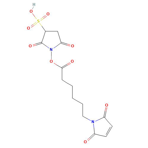 N-(epsilon-Maleimidocaproyloxy)sulfosuccinimide (CAS: 103848-61-9) - Chemical Structure and Molecular Formula 