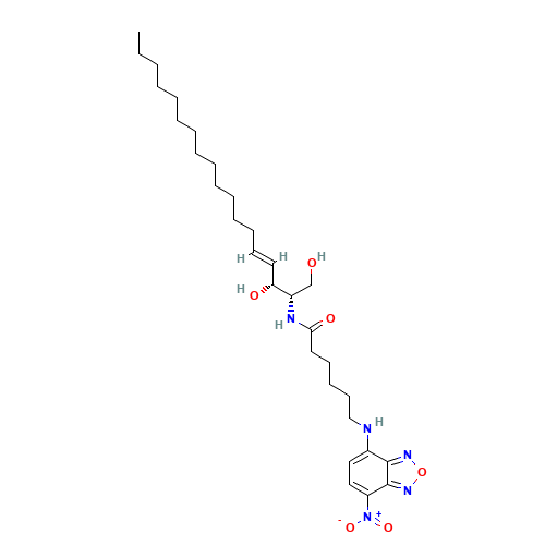 C6-NBD-CERAMIDE (CAS: 94885-02-6) - Chemical Structure and Molecular Formula 