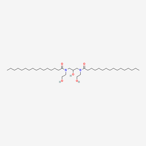 N,N'-(2-Hydroxy-1,3-propanediyl)-bis-[N-(2-hydroxyethyl)-hexadecanamide (CAS: 211184-47-3) - Chemical Structure and Molecular Formula 