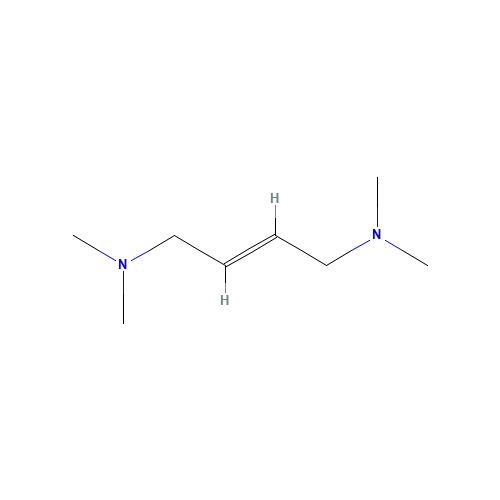 N,N,N',N'-TETRAMETHYL-2-BUTENE-1,4-DIAMINE (CAS: 4559-79-9) - Chemical Structure and Molecular Formula 