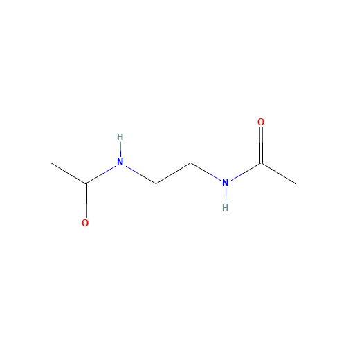 N,N'-DIACETYLETHYLENEDIAMINE (CAS: 871-78-3) - Chemical Structure and Molecular Formula 
