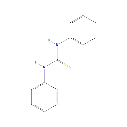 1,3-Diphenyl-2-thiourea (CAS: 102-08-9) - Chemical Structure and Molecular Formula 