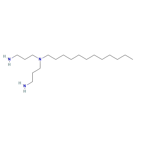 N-(3-aminopropyl)-N-dodecylpropane-1,3-diamine (CAS: 2372-82-9) - Chemical Structure and Molecular Formula 
