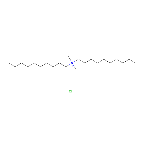 Didecyl dimethyl ammonium chloride (CAS: 7173-51-5) - Chemical Structure and Molecular Formula 