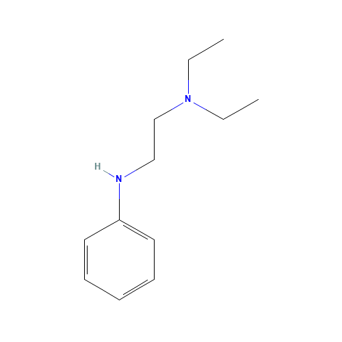 N,N-DIETHYL-N'-PHENYLETHYLENEDIAMINE (CAS: 1665-59-4) - Chemical Structure and Molecular Formula 