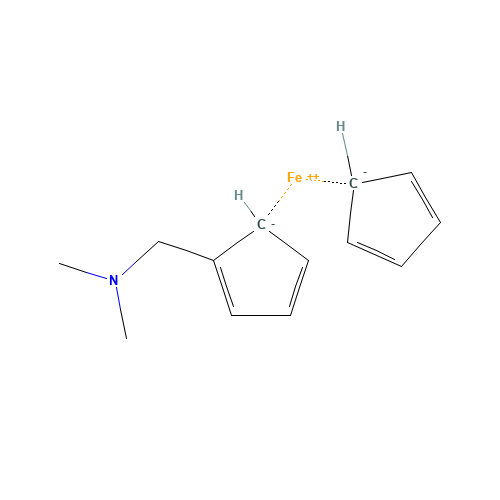 N,N-Dimethylaminomethylferrocene (CAS: 1271-86-9) - Chemical Structure and Molecular Formula 