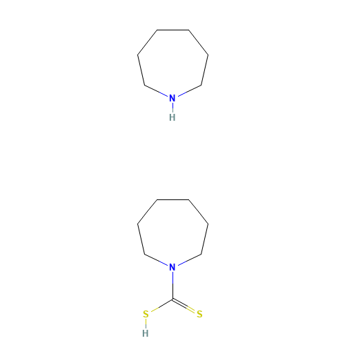 HEXAMETHYLENEAMMONIUM HEXAMETHYLENEDITHIOCARBAMATE (CAS: 2608-11-9) - Chemical Structure and Molecular Formula 