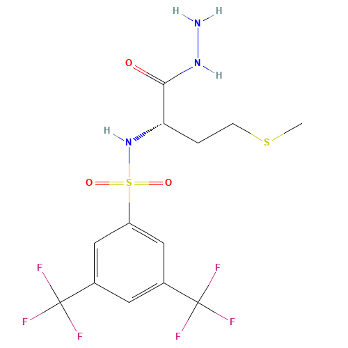 N-[3,5-BIS(TRIFLUOROMETHYL)BENZENESULPHONYL]-L-METHIONYL HYDRAZIDE (CAS: 175202-22-9) - Related Chemical Product