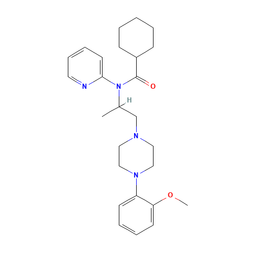 N-[2-[4-(2-METHOXYPHENYL)PIPERAZINO]-1-METHYLETHYL]-N-PYRIDIN-2-YLCYCLOHEXANECARBOXAMIDE (CAS: 302900-97-6) - Related Chemical Product