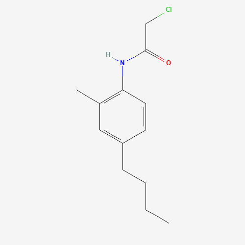 N1-(4-BUTYL-2-METHYLPHENYL)-2-CHLOROACETAMIDE (CAS: 306935-56-8) - Chemical Structure and Molecular Formula 