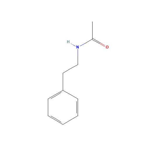 N-ACETYL-2-PHENYLETHYLAMINE (CAS: 877-95-2) - Chemical Structure and Molecular Formula 
