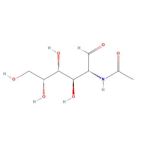 N-Acetyl-D-galactosamine (CAS: 1811-31-0) - Chemical Structure and Molecular Formula 