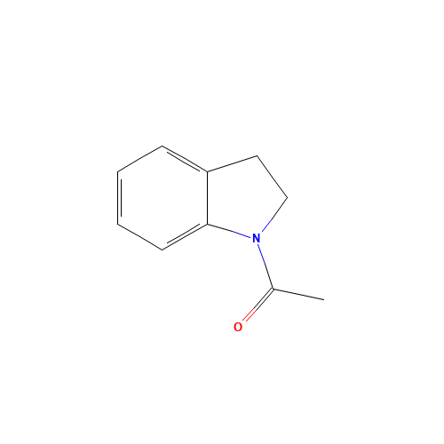 1-ACETYLINDOLINE (CAS: 16078-30-1) - Chemical Structure and Molecular Formula 