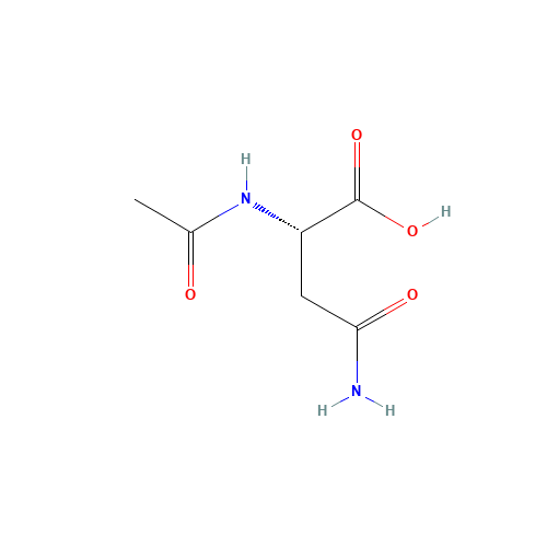 N-Acetyl-L-asparagine (CAS: 4033-40-3) - Chemical Structure and Molecular Formula 