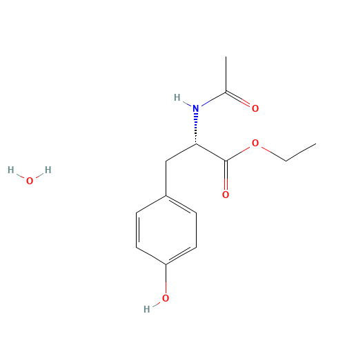 Ethyl N-acetyl-L-tyrosinate hydrate (CAS: 36546-50-6) - Chemical Structure and Molecular Formula 