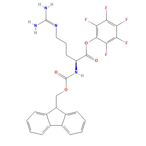 N-alpha-(9-fluorenylmethyloxycarbonyl)-N'-(4-methoxy-2,3,6-trimethylbenzenesulfonyl)-L-argininepentafluorphenylester (CAS: 135793-01-0) - Chemical Structure and Molecular Formula 