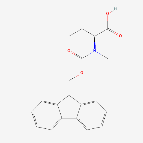 Fmoc-N-methyl-L-valine (CAS: 84000-11-3) - Chemical Structure and Molecular Formula 