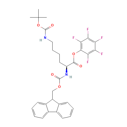 FMOC-LYS(BOC)-OPFP (CAS: 86060-98-2) - Chemical Structure and Molecular Formula 