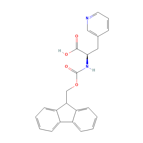 (R)-N-Fmoc-(3-Pyridyl)alanine (CAS: 142994-45-4) - Chemical Structure and Molecular Formula 