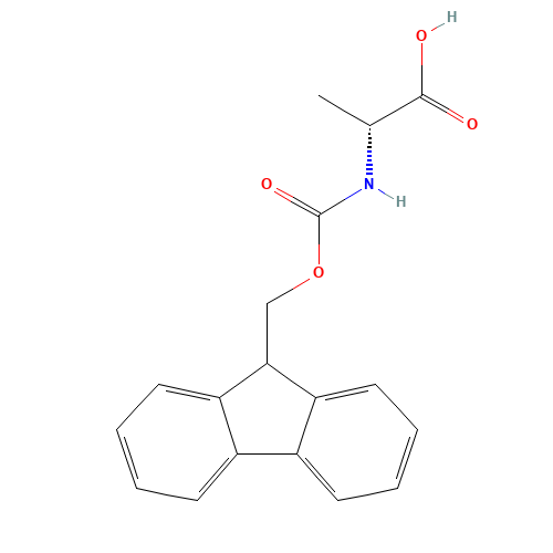 FMOC-D-alanine (CAS: 79990-15-1) - Chemical Structure and Molecular Formula 