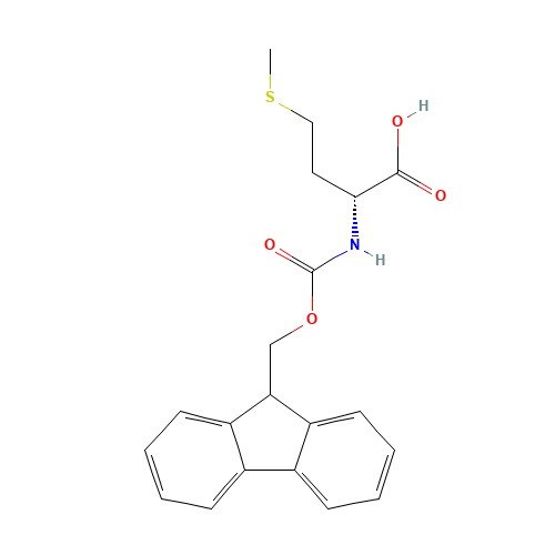 Fmoc-Met-OH (CAS: 112883-40-6) - Chemical Structure and Molecular Formula 