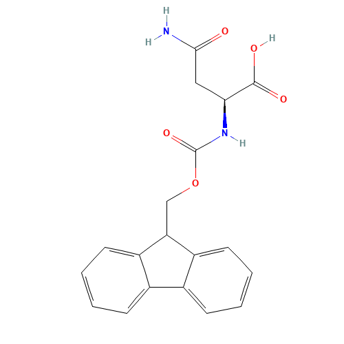 Nalpha-FMOC-L-Asparagine (CAS: 71989-16-7) - Chemical Structure and Molecular Formula 