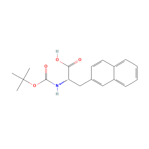 Boc-3-(2-Naphthyl)-L-alanine (CAS: 58438-04-3) - Chemical Structure and Molecular Formula 