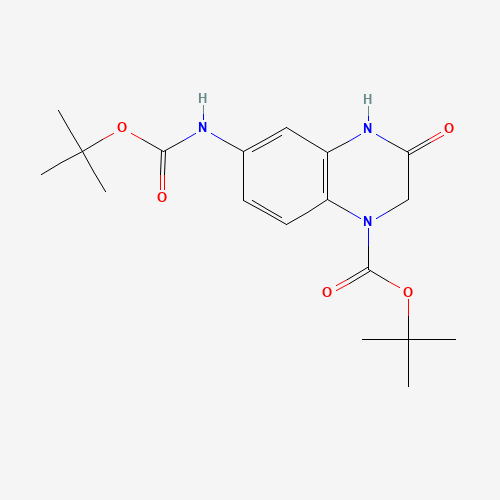 4-BOC-7-BOCAMINO-3,4-DIHYDROQUINOXALIN-2-ONE (CAS: 959246-52-7) - Related Chemical Product