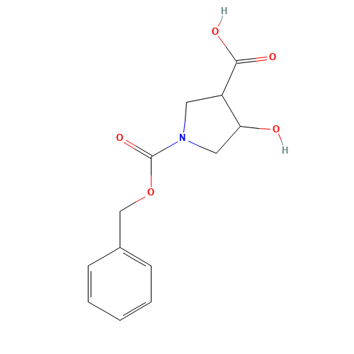 1-N-CBZ-4-HYDROXY-BETA-PROLINE (CAS: 886362-64-7) - Chemical Structure and Molecular Formula 