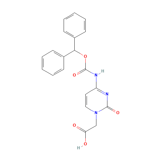 (4-N-(BENZHYDRYLOXYCARBONYL)CYTOSINE)-1-ACETIC ACID (CAS: 186046-78-6) - Related Chemical Product