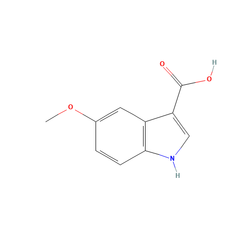 5-Methoxy-3-indolecarboxylic acid (CAS: 10242-01-0) - Chemical Structure and Molecular Formula 