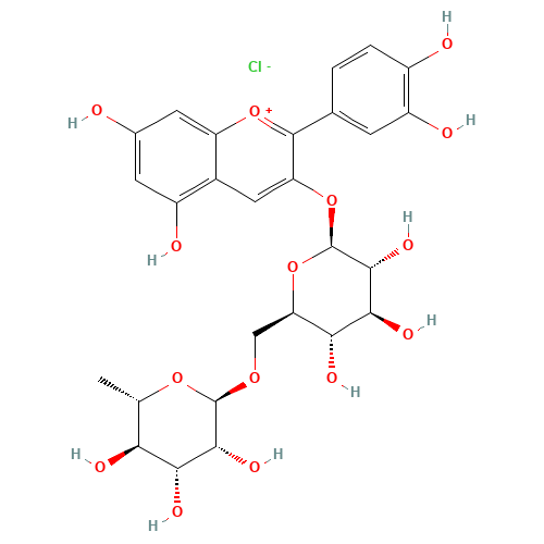 KERACYANIN CHLORIDE (CAS: 18719-76-1) - Chemical Structure and Molecular Formula 