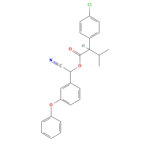 Phenvalerate (CAS: 51630-58-1) - Chemical Structure and Molecular Formula 