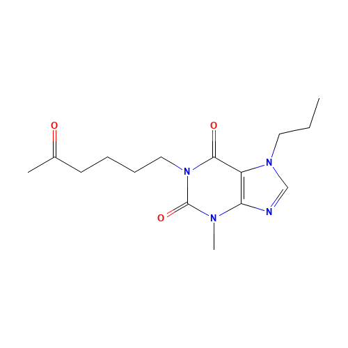 PROPENTOFYLLINE (CAS: 55242-55-2) - Chemical Structure and Molecular Formula 