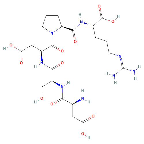 HAMBURGER PENTAPEPTIDE (CAS: 62087-72-3) - Chemical Structure and Molecular Formula 