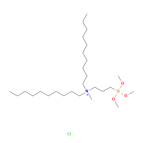 N,N-DIDECYL-N-METHYL-N-(3-TRIMETHOXYSILYLPROPYL)AMMONIUM CHLORIDE (CAS: 68959-20-6) - Related Chemical Product