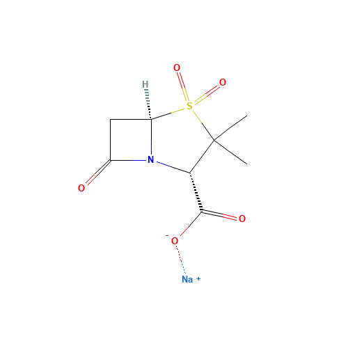 Sulbactam sodium (CAS: 69388-84-7) - Chemical Structure and Molecular Formula 