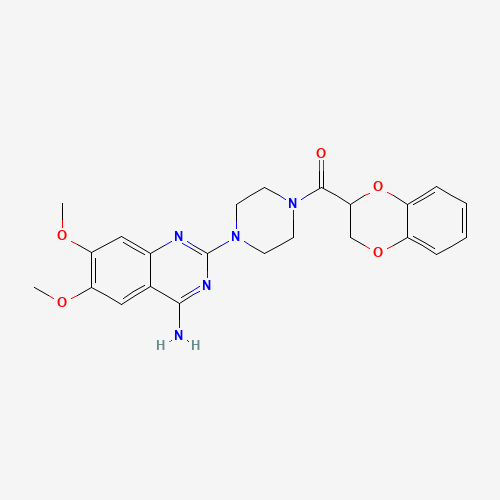 [4-(4-Amino-6,7-dimethoxy-quinazolin-2-yl)piperazin-1-yl]-(2,5-dioxabi cyclo[4.4.0]deca-6,8,10-trien-4-yl)methanone (CAS: 74191-85-8) - Related Chemical Product