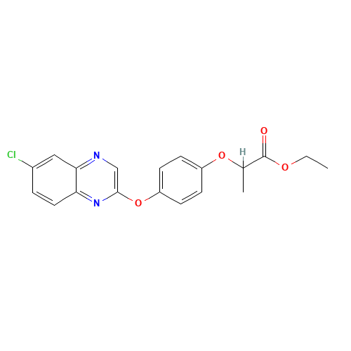 Quizalofop-ethyl (CAS: 76578-14-8) - Chemical Structure and Molecular Formula 
