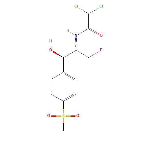 FLORFENICOL (CAS: 76639-94-6) - Chemical Structure and Molecular Formula 