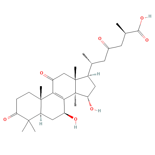 GANODERIC ACID A (CAS: 81907-62-2) - Chemical Structure and Molecular Formula 