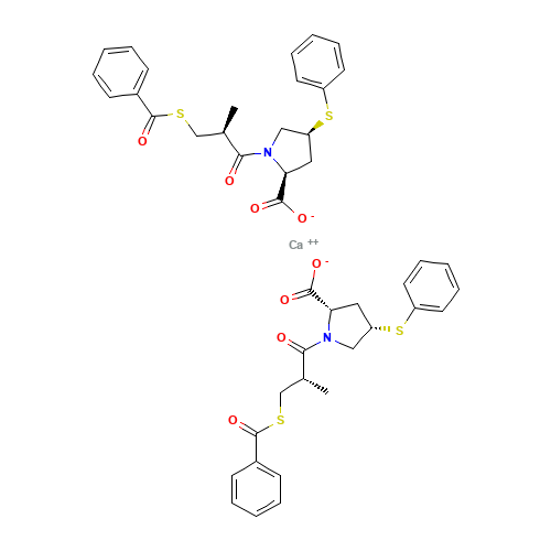 Zofenopril calcium (CAS: 81938-43-4) - Chemical Structure and Molecular Formula 