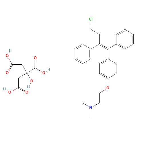Toremifene citrate (CAS: 89778-27-8) - Chemical Structure and Molecular Formula 