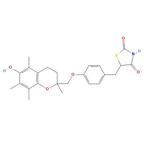 Troglitazone (CAS: 97322-87-7) - Chemical Structure and Molecular Formula 