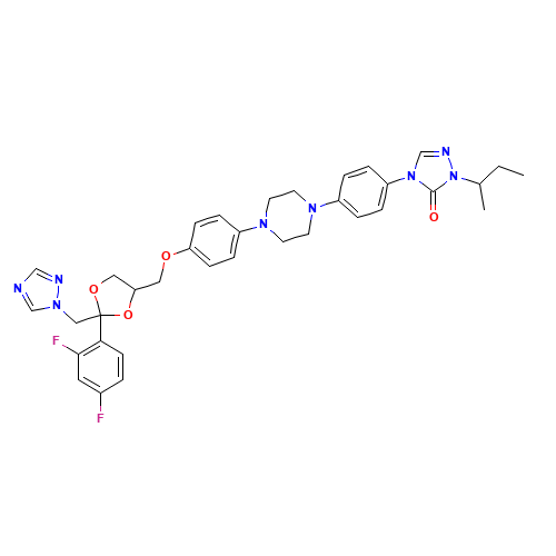 SAPERCONAZOLE (CAS: 110588-57-3) - Chemical Structure and Molecular Formula 
