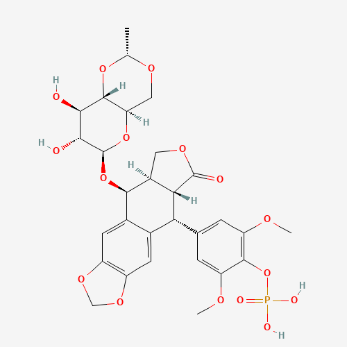 Etoposide phosphate (CAS: 117091-64-2) - Chemical Structure and Molecular Formula 
