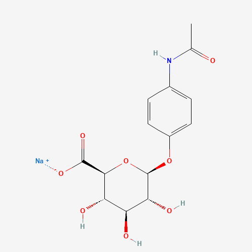 ACETAMINOPHEN GLUCURONIDE SODIUM SALT (CAS: 120595-80-4) - Chemical Structure and Molecular Formula 